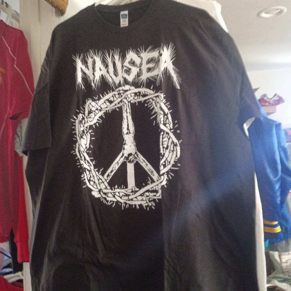 Rare nausea grindcore band rock tee size xs X-SMALL